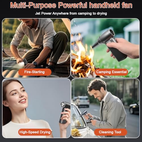 ZORBES® Air Blower 130000RPM Jet Power Turbo with 6000mAh Battery Emergency Light LED Display Multi-Use Fan for Travel Camping Hiking Summer Outdoor 3PCS ZORBES® Air Blower 130000RPM Jet Power Turbo with 6000mAh Battery Emergency Light LED Display Multi-Use Fan for Travel Camping Hiking Summer Outdoor 3PCS